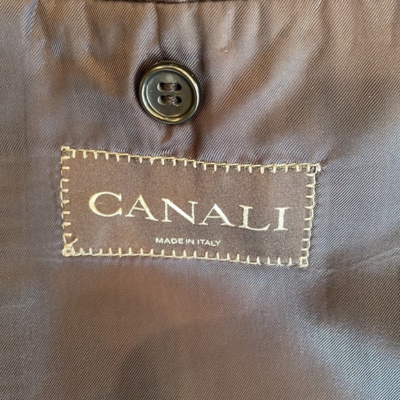 Canali Mens 42R Dark Blue Stripe - 100% Wool 2-button Suit Jacket Sport Coat - Picture 5 of 7